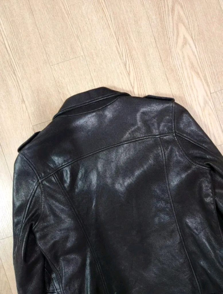 잭로즈 블랙 산양 가죽 리얼 레더 라이더 재킷 이미지
