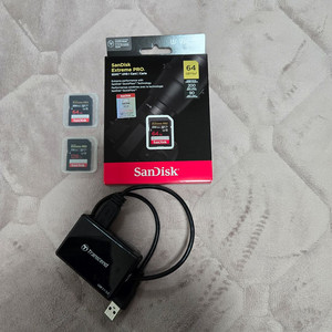 고성능 메모리카드 합 256GB + SD카드리더기 세트
