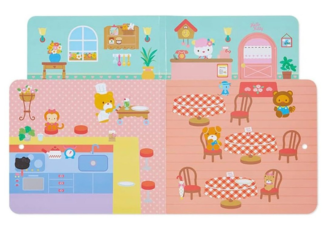 (미개봉) 산리오 말랑말랑 코디 스티커 헬로키티(카페 레스토랑 버전)--1