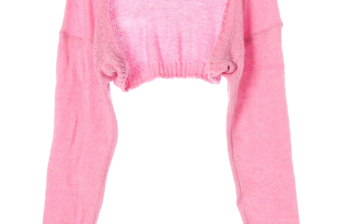 인스턴트펑크 핑크 볼레로 울 니트 가디건 이미지