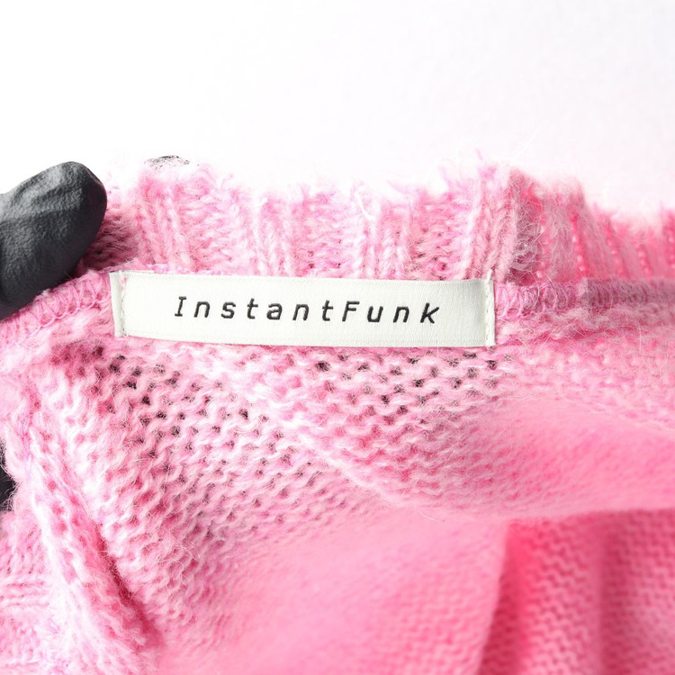 인스턴트펑크 핑크 볼레로 울 니트 가디건 이미지