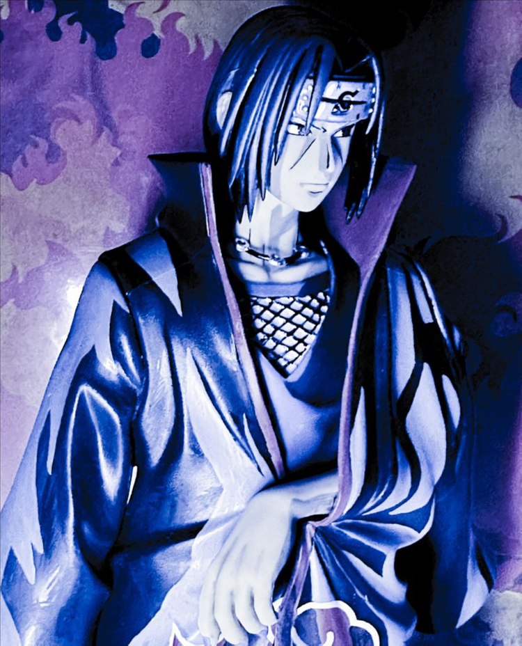 나루토 우치하 이타치 애니 도색 리페인트 아마테라스 룩업 화둔 레진 사스케 카카시 사륜안 리페인팅 아카츠키 피규어 이미지