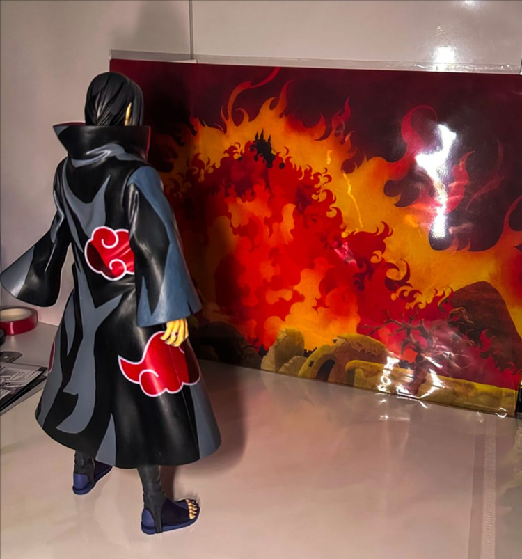 나루토 우치하 이타치 애니 도색 리페인트 아마테라스 룩업 화둔 레진 사스케 카카시 사륜안 리페인팅 아카츠키 피규어 이미지