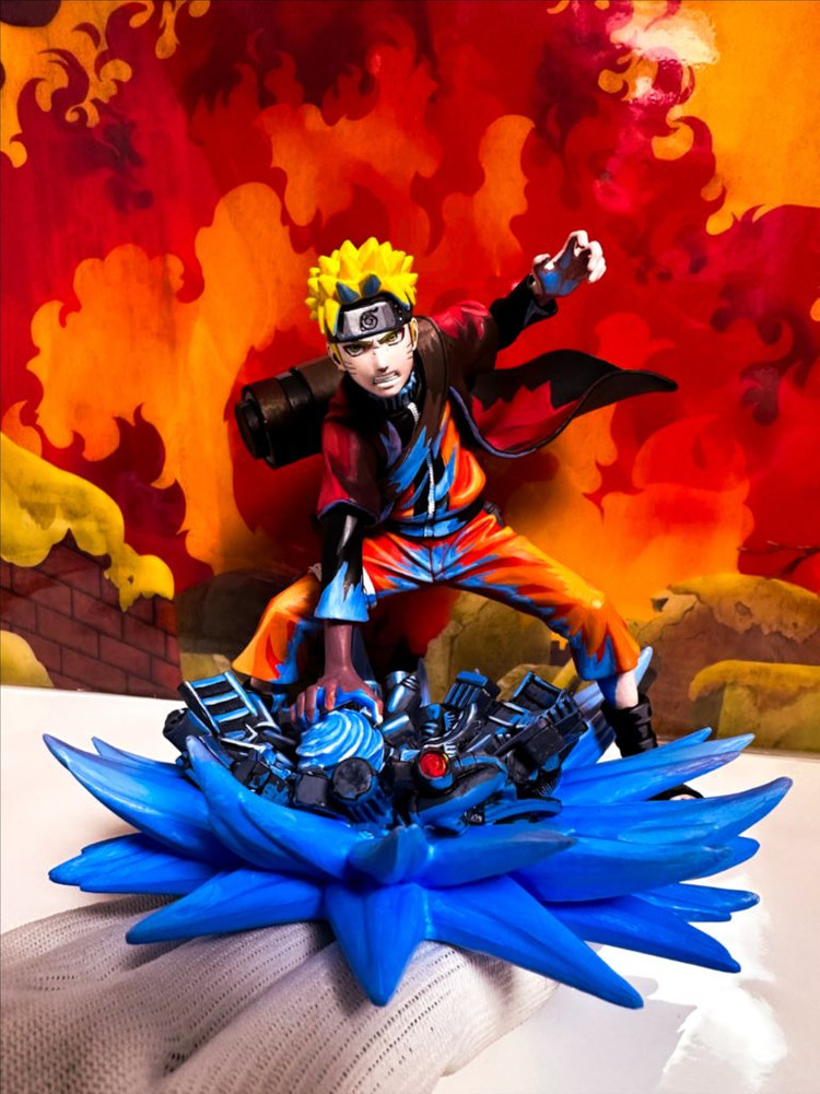나루토 질풍전 2D리페인트 선인모드 레진 구미호 룩업 사스케 사쿠라 리페인팅 나뭇잎마을 차크라 도색 나선환 피규어 이미지