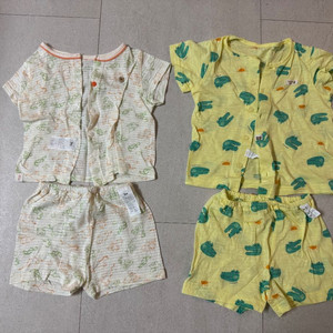 에뜨와 및 오가닉맘 반팔 내의12M 두벌일괄