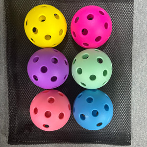 컬러풀한 피클볼 공 6개 1세트 파우치포함 새상품
