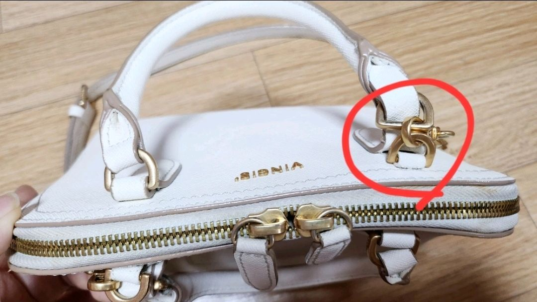 (단종)빈치스 정품 소가죽 가방 데일리백 추천! 사다리꼴 가방 토트백 크로스백 여성가방 핸드백--9