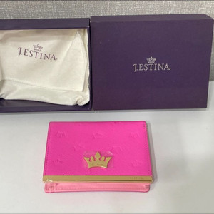 [미사용/풀박스] 제이에스티나 핑크 중지갑 카드지갑