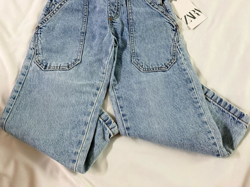 유아용 자라 키즈 데님 멜빵 바지 116cm(새상품)--3