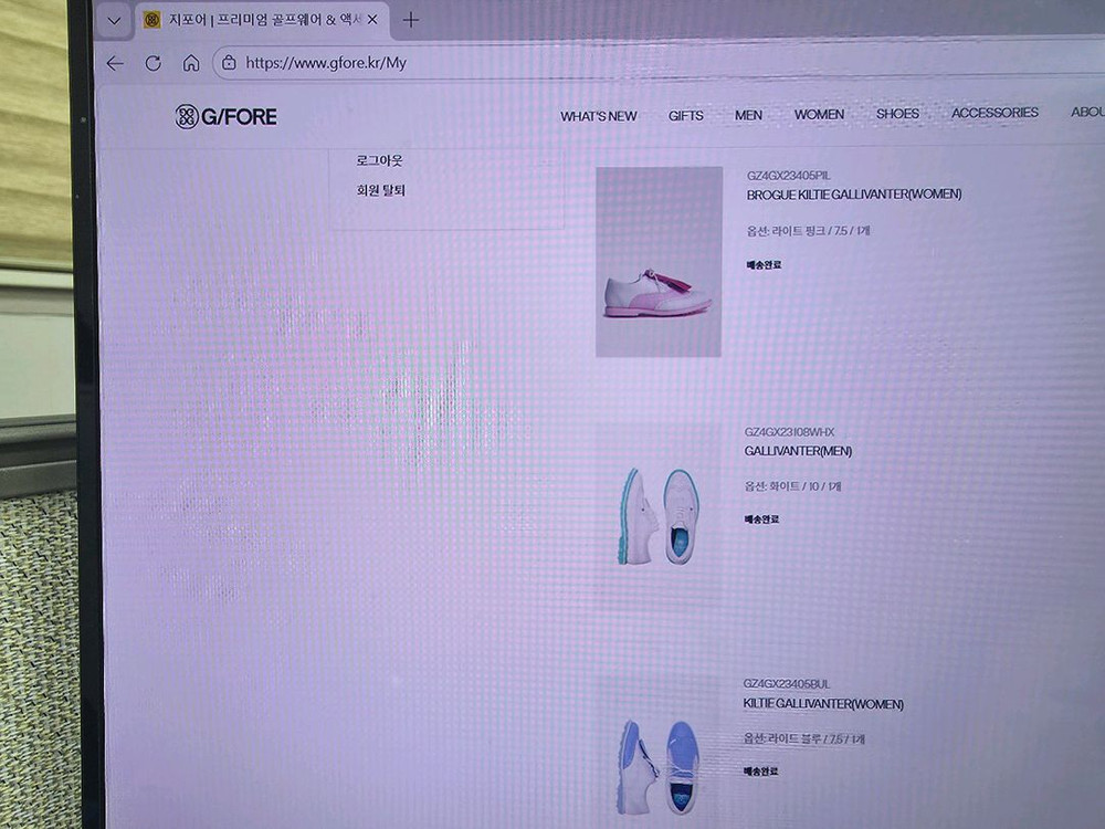 지포어 여지골프화 미사용 신품 240mm 갈리벤터--6