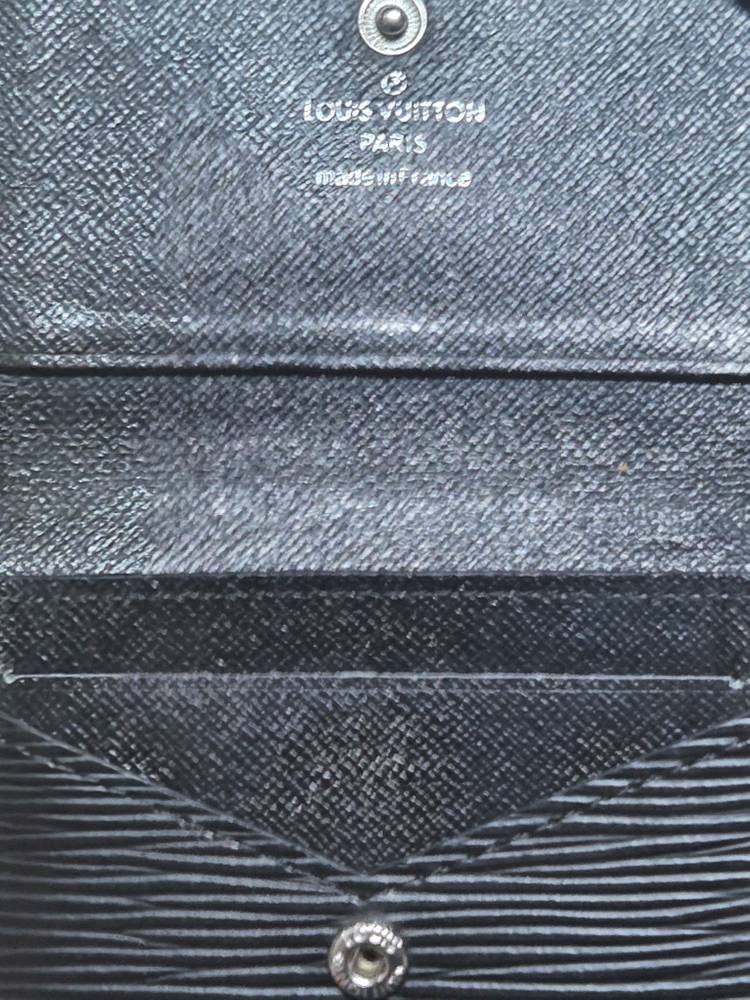 [정품] 루이비통 에피 레더 반지갑 블랙--4