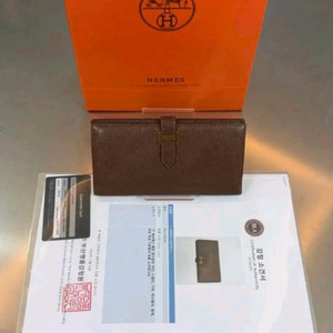 [정품] 에르메스 베안 H 스위프트 고트스킨 장지갑