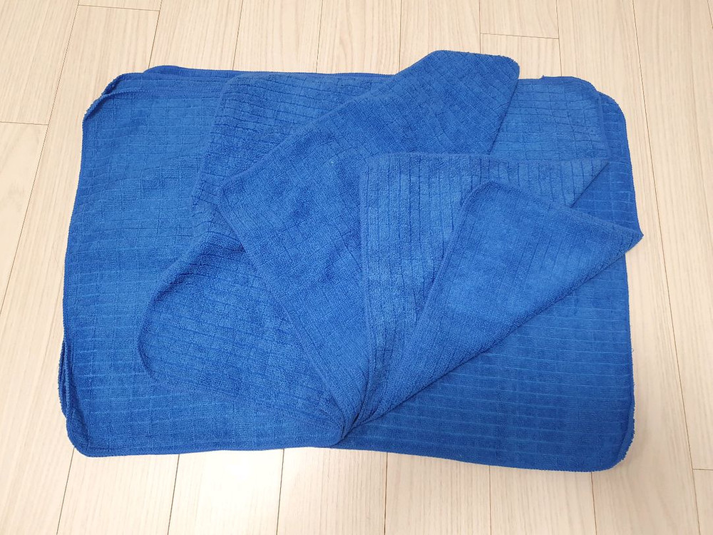파란색 극세사 걸레--1
