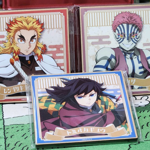 귀멸의 칼날 무한성편 기유 렌고쿠 아카자 벨하우스 우드 코스터 피규어 이미지