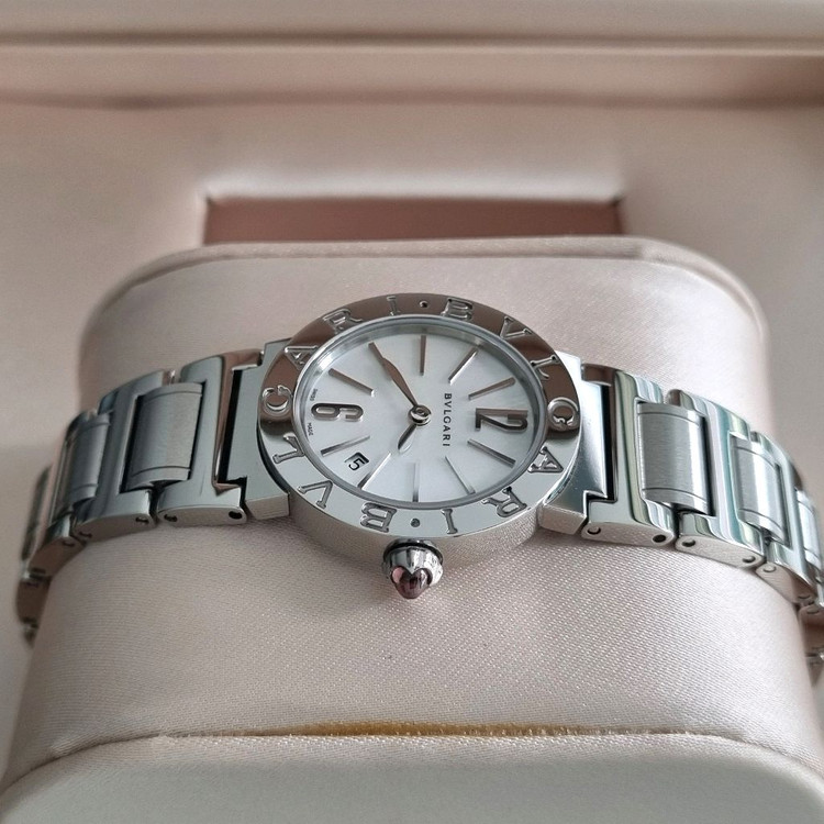 불가리 불가리 신형 비제로 쿼츠 마더 오브 펄 26mm BBL26WSSD--5