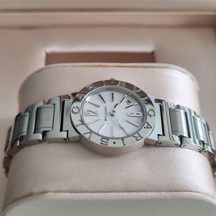 불가리 불가리 신형 비제로 쿼츠 마더 오브 펄 26mm BBL26WSSD--6