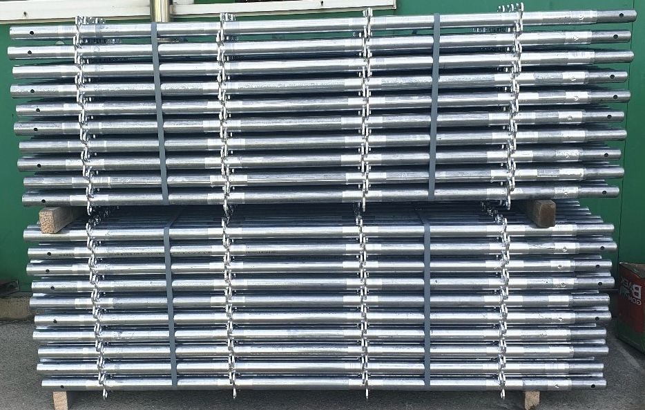 시스템비계 OK타입(새제품) 수직재, 수평재, 대각재, 트러스비계버팀대, 쟈키베이스, 안전발판 이미지