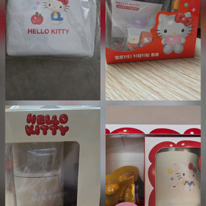 세븐일레븐 헬로키티텀블러2개.키캡.에코백세트 이미지