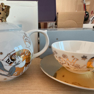 일본 애프터눈티x디즈니 콜라보 앨리스 티팟세트 새상품