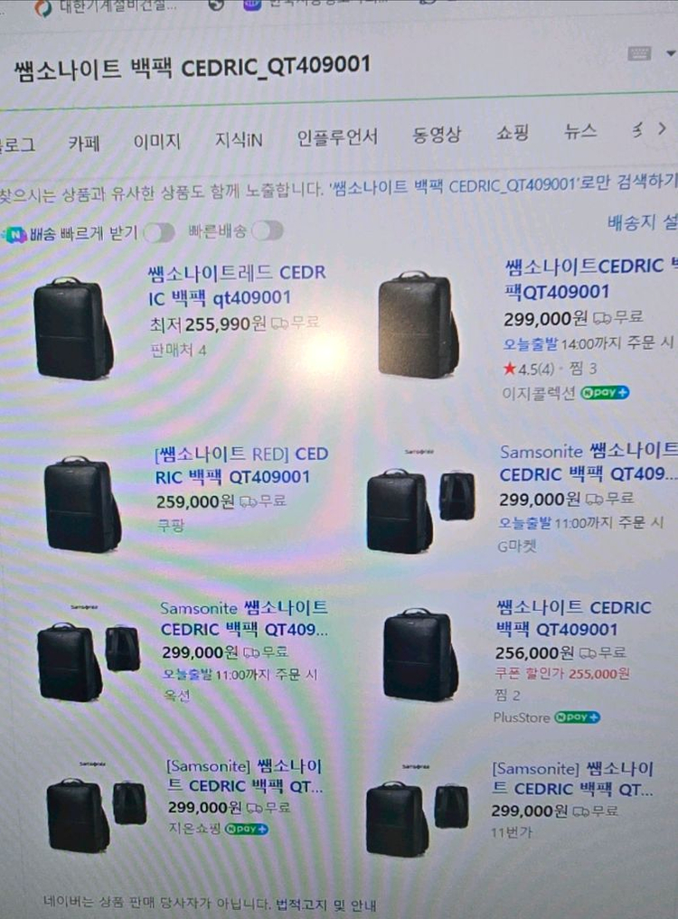 초급처 쌤소나이트 CEDRIC 백팩 QT4 09001--2