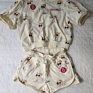 반택포) 베베드피노 사라 맨투맨 반바지 세트 110