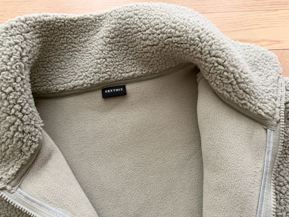 젝시믹스 쉐르파 하이넥 뽀글이 점퍼 세이지스톤--1