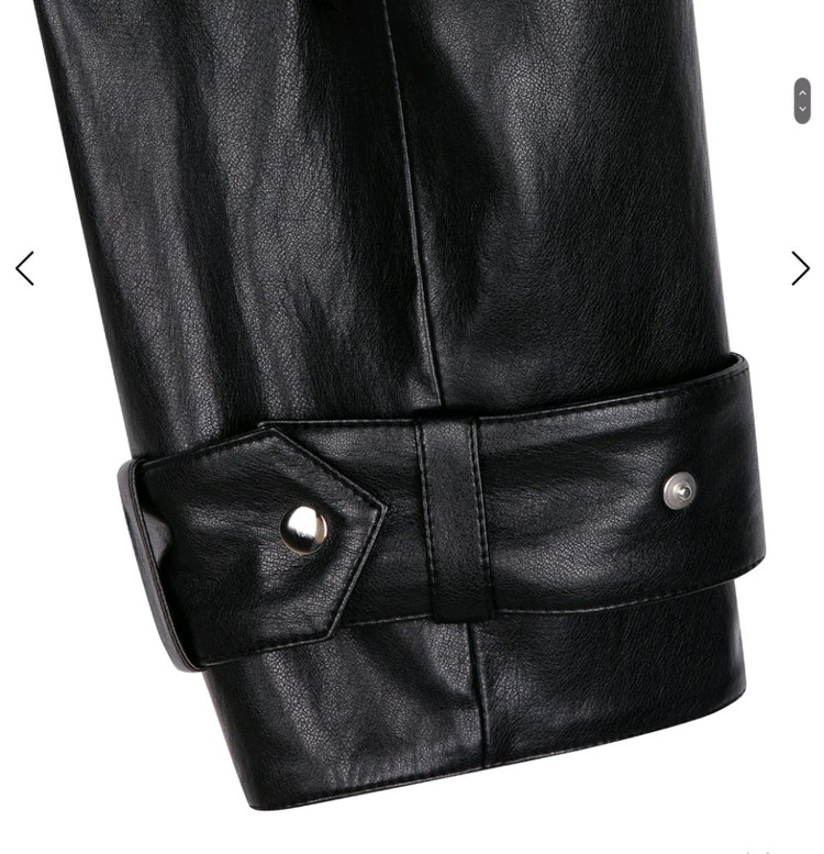 새상품!! 블랙 크롭 레더 자켓--3