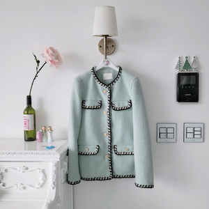 민먼데이 민트 트위드자켓(반택포)