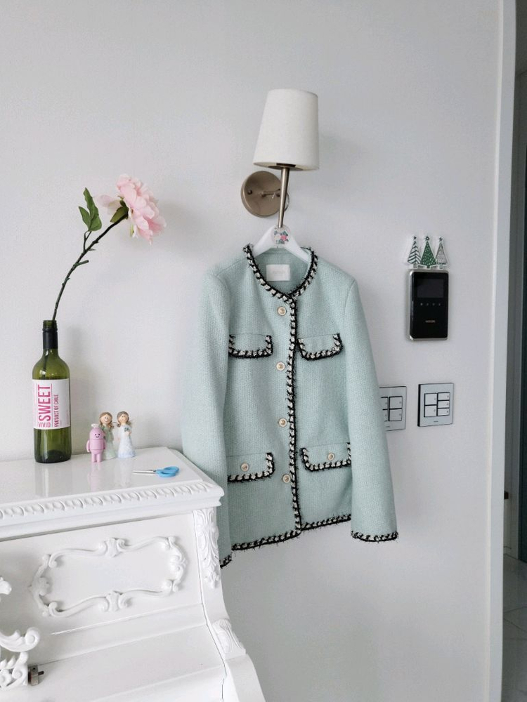 민먼데이 민트 트위드자켓(반택포)--2