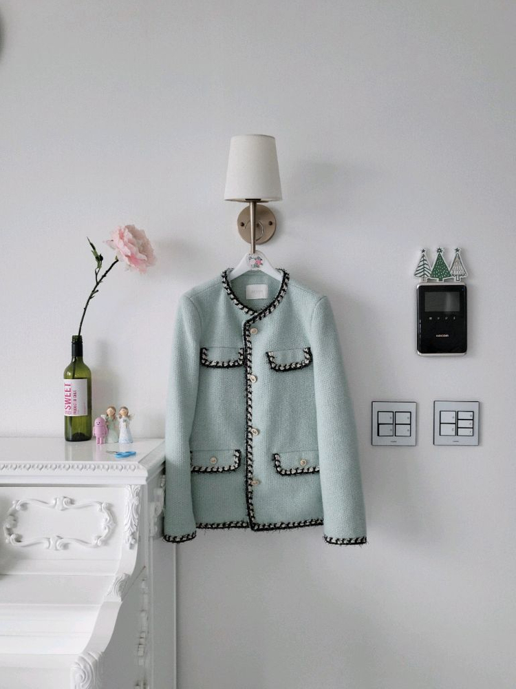 민먼데이 민트 트위드자켓(반택포)--4