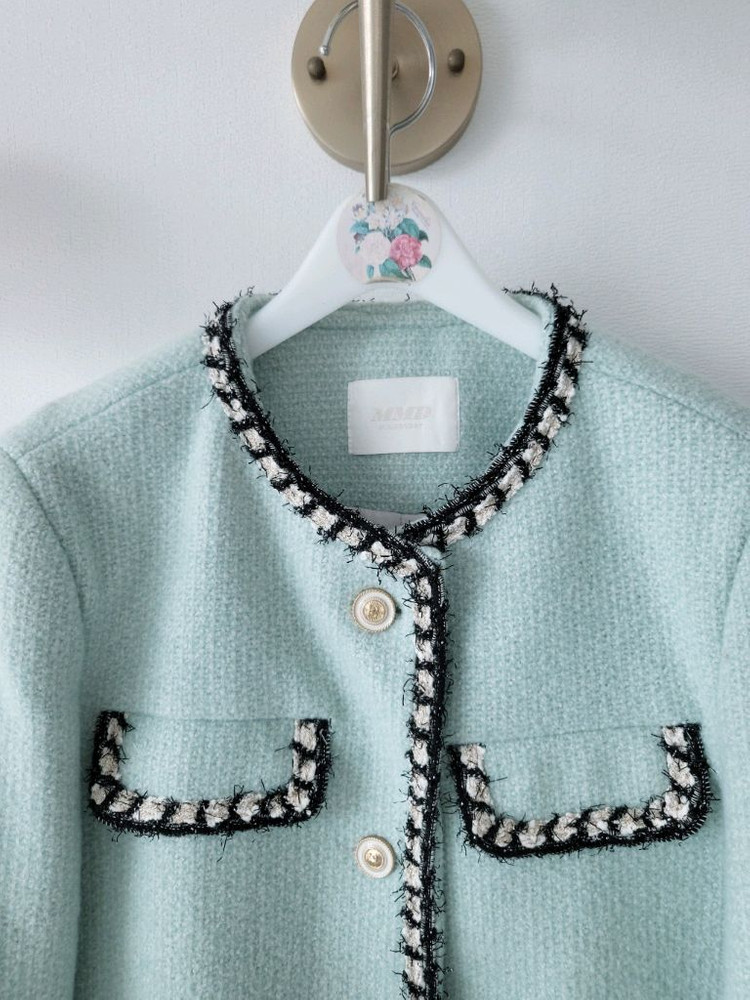 민먼데이 민트 트위드자켓(반택포)--5