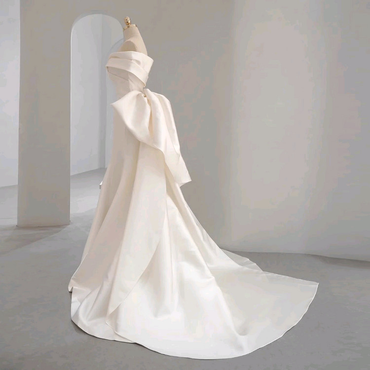 (66) 셀프 웨딩 드레스 오프숄더 머메이드 테일--1