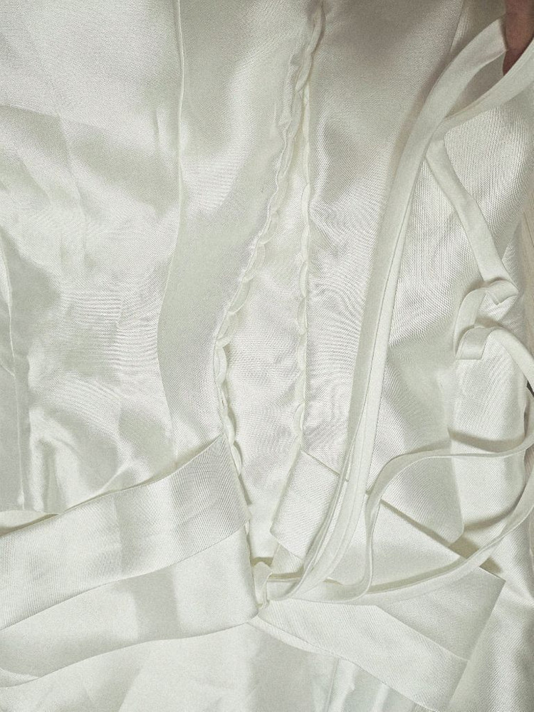 (66) 셀프 웨딩 드레스 오프숄더 머메이드 테일--7