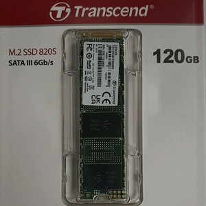 미개봉 새제품, Transcend MTS820S M.2 SSD 120GB 판매합니다.