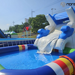 대형 에어바운스 미끄럼틀 워터슬라이드 에어슬라이드 이동식수영장 에어수영장 공기주입식수영장 중고