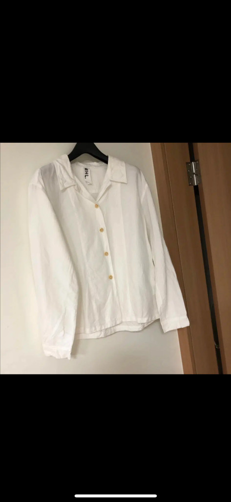 마가렛호웰 셔츠 셔켓 자켓 린넨 코튼 올드머니룩 출근룩--1