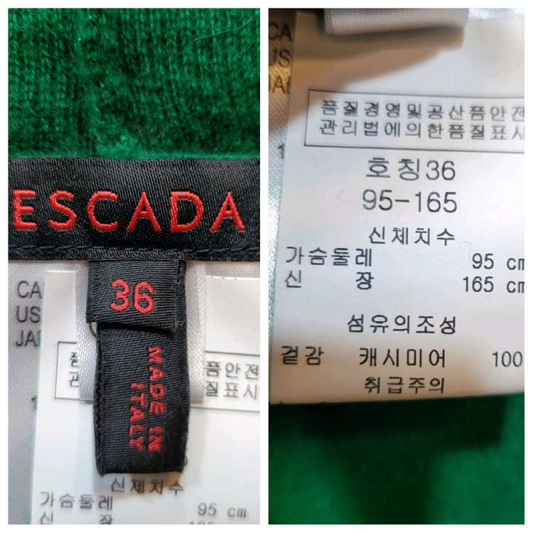 에스까다 이탈리아판 캐시미어 터틀넥 니트--9