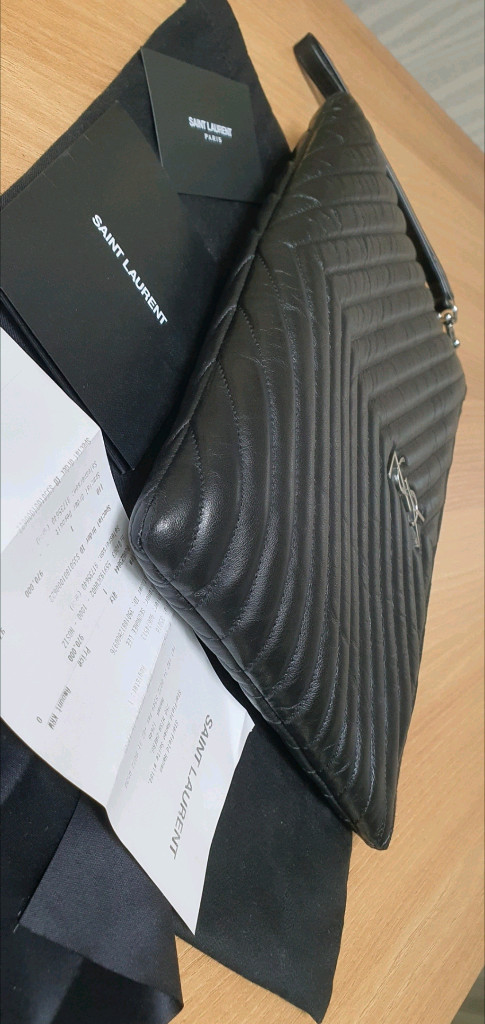 입생로랑 생로랑 뉴미듐 클러치백 정품S급(영수증O)구찌프라다루이비통디올고야드샤넬셀린느보테가버버리발렌시아가가방--7