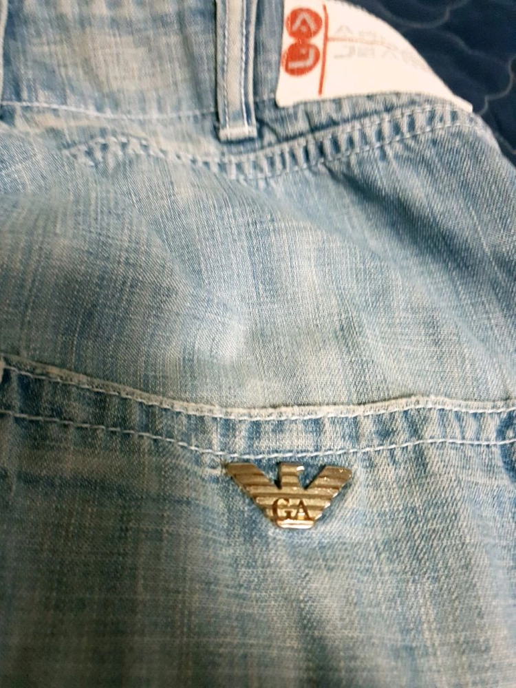 (이태리)아르마니 00s 빈티지 에이징워싱 스트레이트 데님팬츠 (32) 이미지