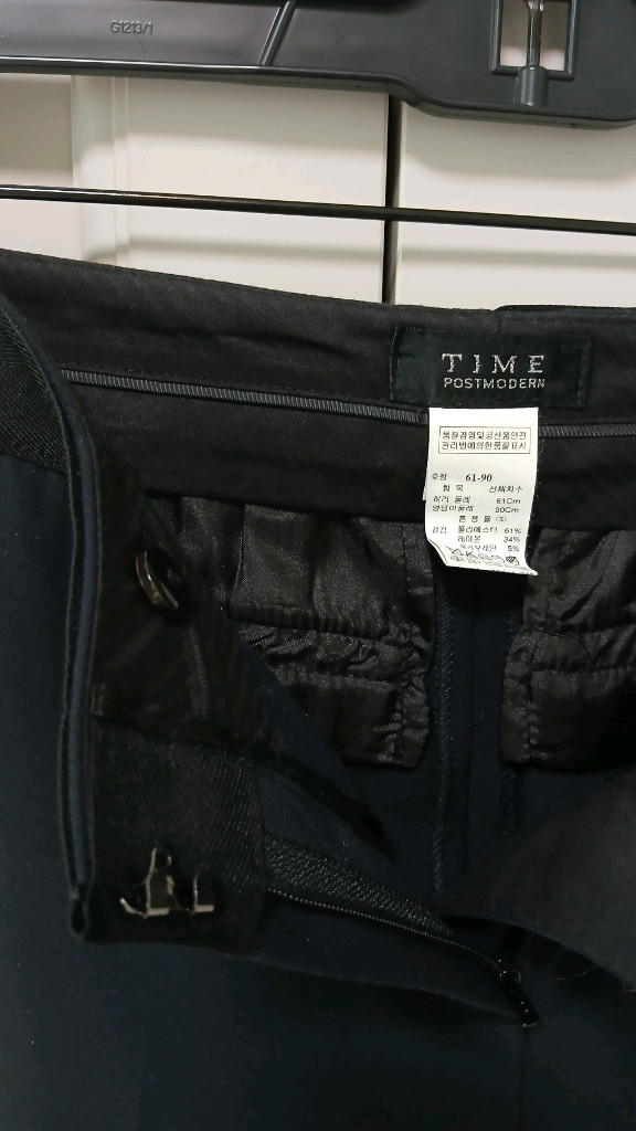 타임 여성 블랙 슬랙스 55(상태최상)--2