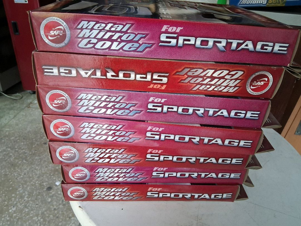 경동 k-392 뉴스포티지 자동차 전용 메탈 미러 커버크롬몰딩 미러몰딩세트 이미지