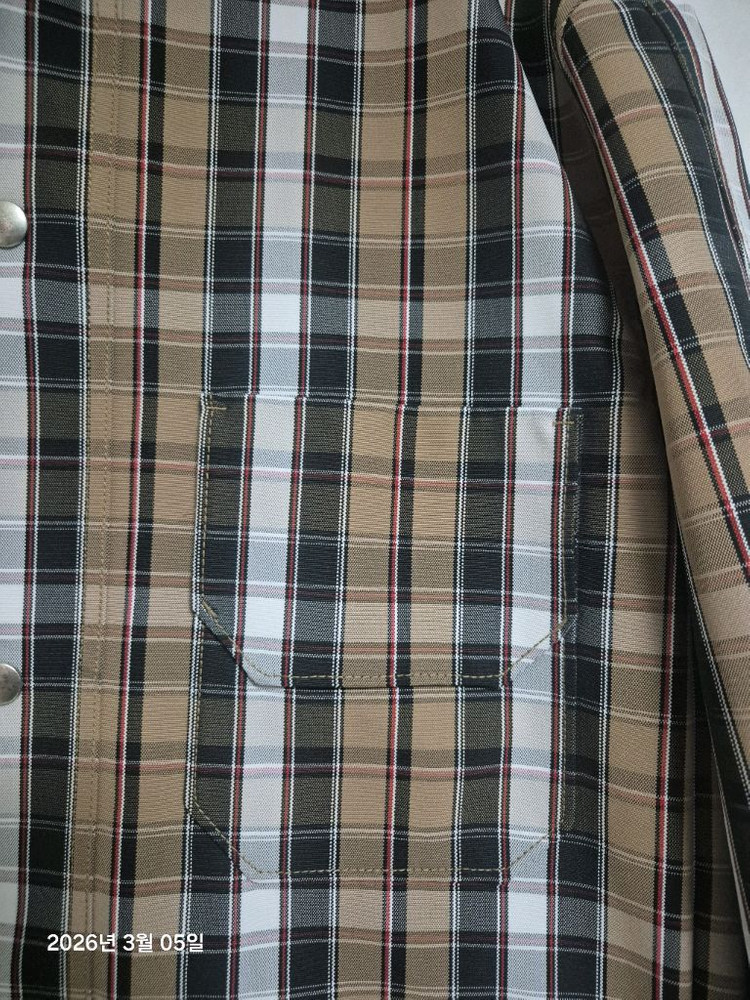 타임옴므 체크 드로우스트링 점퍼 100 이미지