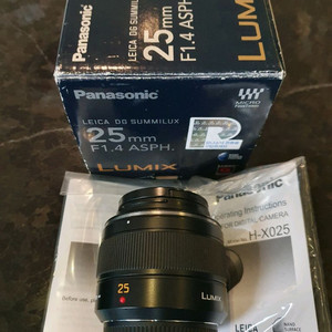 파나소닉 라이카 LUMIX 25mm F1.4 주미룩스 렌즈