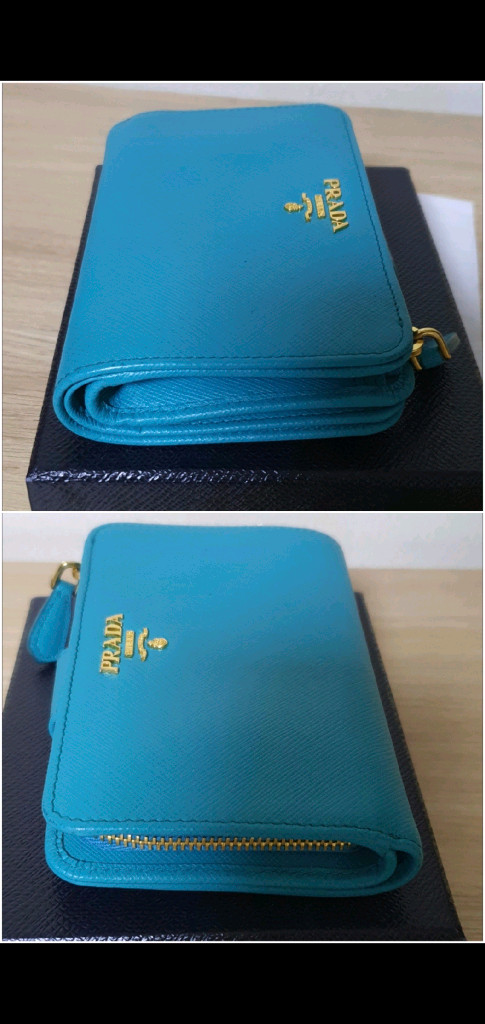 프라다 사피아노 반지갑/지갑 새상품급 정품(감정O)구찌프라다루이비통디올고야드샤넬셀린느보테가생로랑발렌시아가버버리가방--7