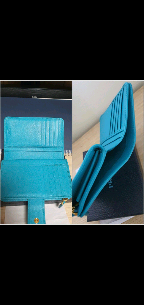 프라다 사피아노 반지갑/지갑 새상품급 정품(감정O)구찌프라다루이비통디올고야드샤넬셀린느보테가생로랑발렌시아가버버리가방--8