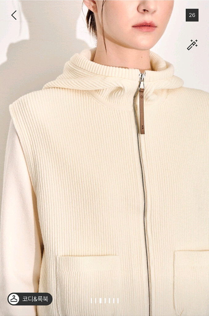 타임 울 블렌드 집업 후드 베스트 랑방 마인 더캐시미어 시스템 sjsj--1