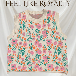 새상품 꽃무늬 니트 나시 조끼 베스트 55667788 프리사이즈