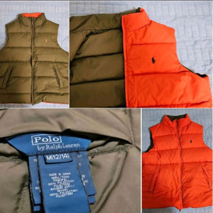 polo 양면패딩 조끼