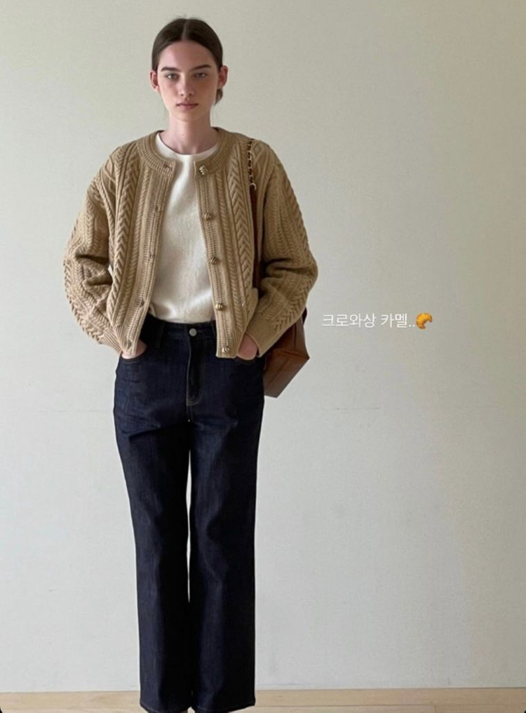 베뉴엣 비뮤즈 크로와상 가디건--3