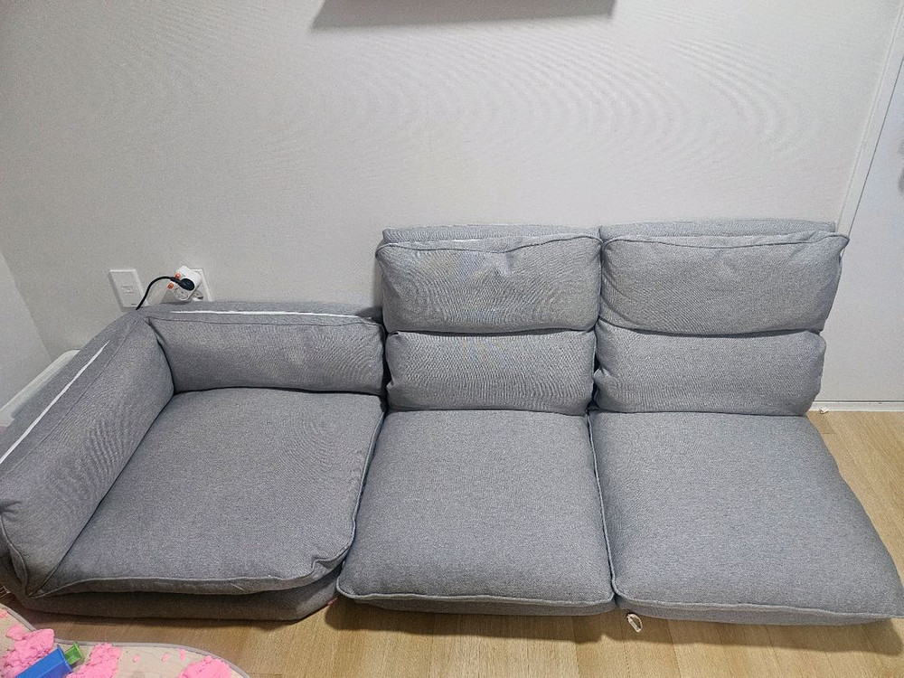 접이식 좌식 소파 패브릭 3개(상태좋음) 이미지